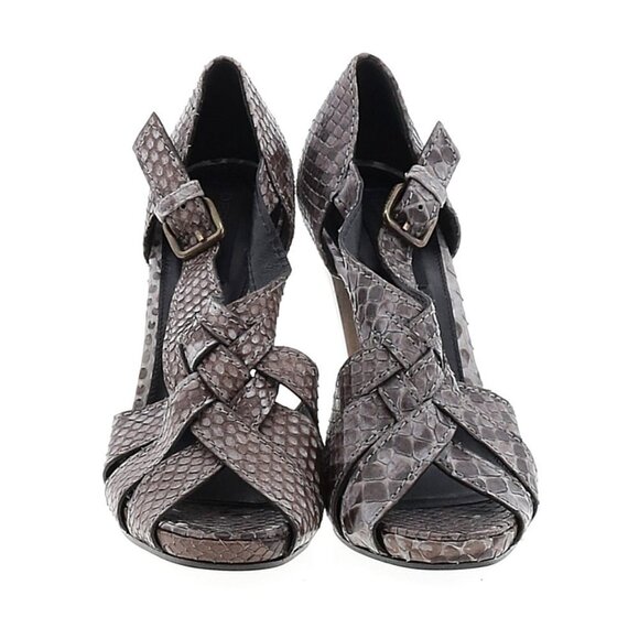 Derek Lam Sandals Peep toe snake reptile print  35 5 - Picture 2 of 2